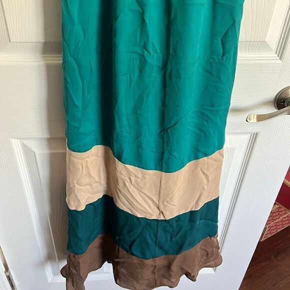 Haute Hippie Maxi Dress - Aqua Color Striped Like New - Size XS - Picture 5 of 6